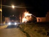  عملیات اطفاء حریق توسط آتش نشانان شهرداری ممقان