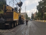️ادامه آسفالت‌ریزی در خیابان ۲۲ بهمن و میدان بعثت شهر ممقان